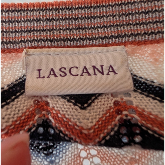 Lascana Boho Wrap Cardigan Chevron Knit Indie Retro 90s Style Multi Print 4/6 - Picture 7 of 10